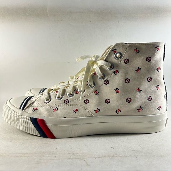 NEW Pro-Keds Royal Hi Men’s Shoes Lace Up Sneakers Floral White Size 9 - Picture 5 of 8